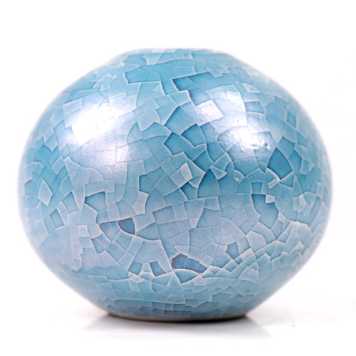 Art pottery vase scale blue - pottery,