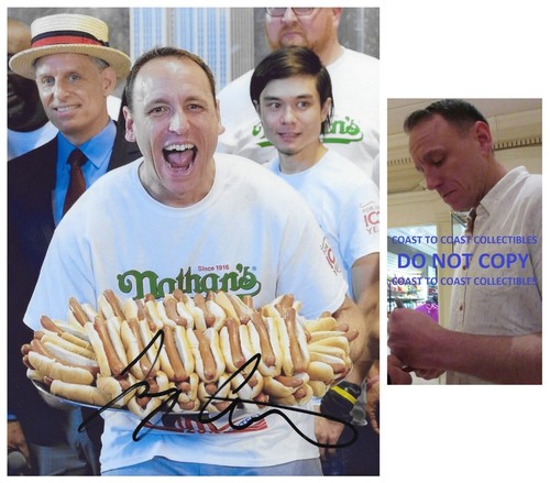 Foto firmata joey chestnut - joey,