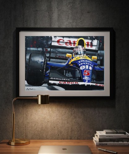 Nigel mansell stampa da - a3,