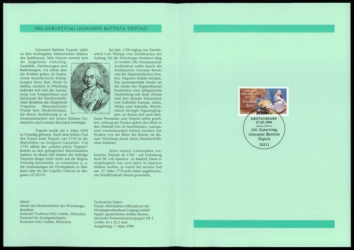 Folder postale tedesco 1996 - tedesco, 1996/07