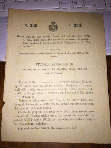 Regio decreto revoca cost - regio, revoca-cost
