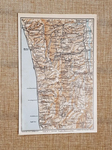 Carta cartina del 1928 - , cosenza