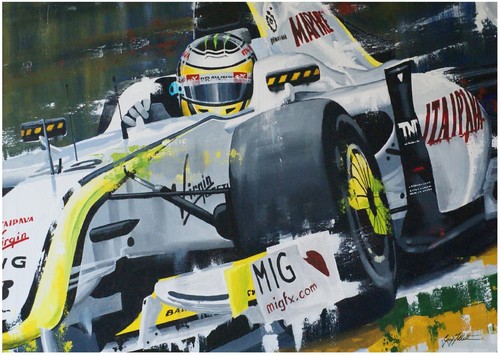 Jenson button stampa da - jenson, f1