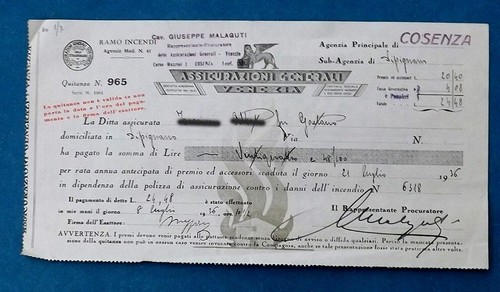 Ricevuta assicurazioni - ricevuta,