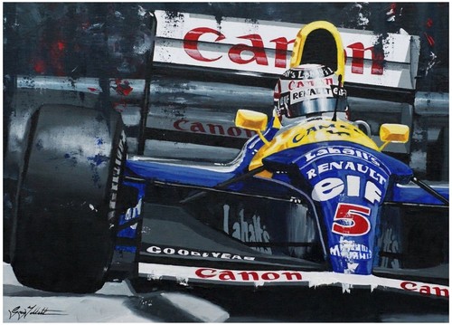 Nigel mansell stampa da - a3,